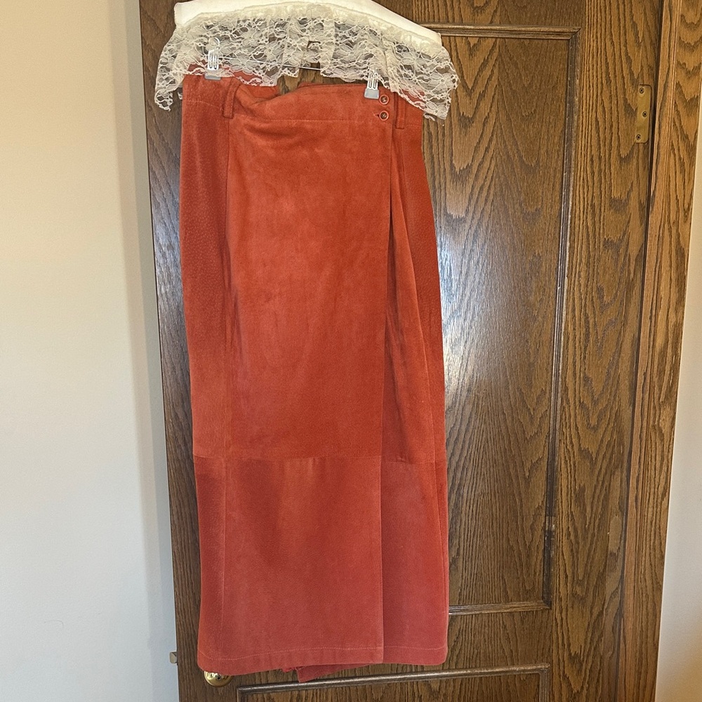 Suede Leather Skirt